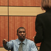 SmugMug > keywords > terry > 10DEC09  Terry Little testified that Lewis Turner 'jerked the gun at him [firing it]' in the parking lot of a McDonalds on Oberlin Ave. in Lorain.  Tables turned quickly as Little ultimately acquired a .22 cal pistol and fired into Turner, killing him.  Lorain County Assistant Prosecutor Laura Swansinger questioned many discrepancies between what Little was telling the jury and what he told police.  photo by Chuck Humel