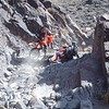 SmugMug > keywords > harlan > "Here is a picture from a recent Death Valley 350 Dual Sport Ride sponsored by D-37. The golden rule is if you fall when leading, be prepared to move out of the way or get run over. The rider on the ground is Rich Varner and is getting stomped by yours truly." - Dave Harlan of Yorba Linda, Calif.
