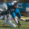 SmugMug > keywords > tackled > Tribune-Star/Joseph C. GarzaRough day at the office: Indiana State quarterback Ryan Roberts is brought down by Southern Illinois safety Mike McElroy during the Sycamores' 33-0 loss Saturday at Memorial Stadium.