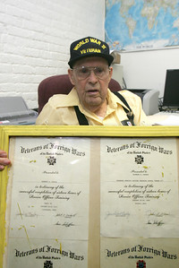  > (15 Minutes Raymond 'Ray' Church  photo by Chuck Humel) During an interview with the Chronicle two years ago, Ray Church said that when he and fellow serviceman Lyle Clark returned home to Wellington by train after World War II, "Nobody was there to meet us, 'cause my folks didn't know I was coming in, his didn't. We got off the train and walked home from there, about two blocks down."