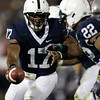 SmugMug > all-time keyword > control > In this Saturday, Nov. 7, 2009 photo, Penn State quarterback Daryll Clark (17) hands off to running back Evan Royster (22) during the second half of an NCAA college football game against Ohio State in State College, Pa. Ohio State won 24-7. Ohio State got over its big-game blues by beating up on Penn State. There's little time to rest, though: Iowa is coming to the Horseshoe next with first place in the Big Ten on the line. (AP Photo/Carolyn Kaster)