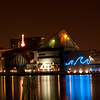 SmugMug > keywords > submarine > You can see the aquarium and the Hard Rock Cafe, along with a pylon in the foreground.